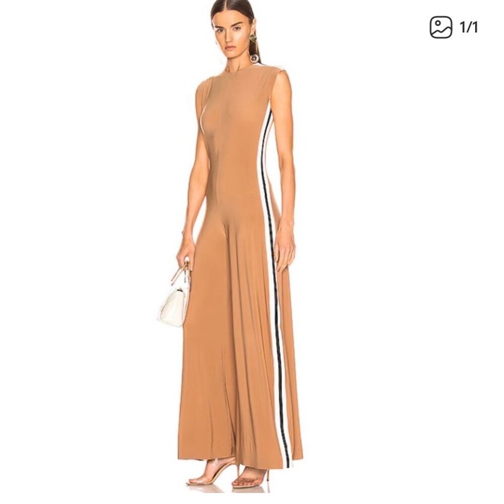 Norma KamaliElegant Tan Sleeveless Maxi Dress